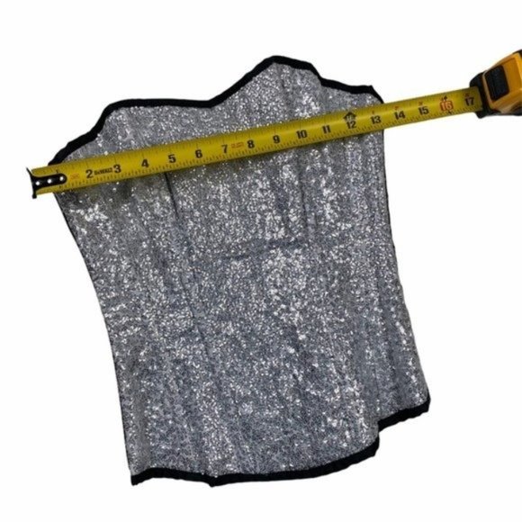 Corset Story Silver Glitter Steel Boned Corset - Picture 6 of 10